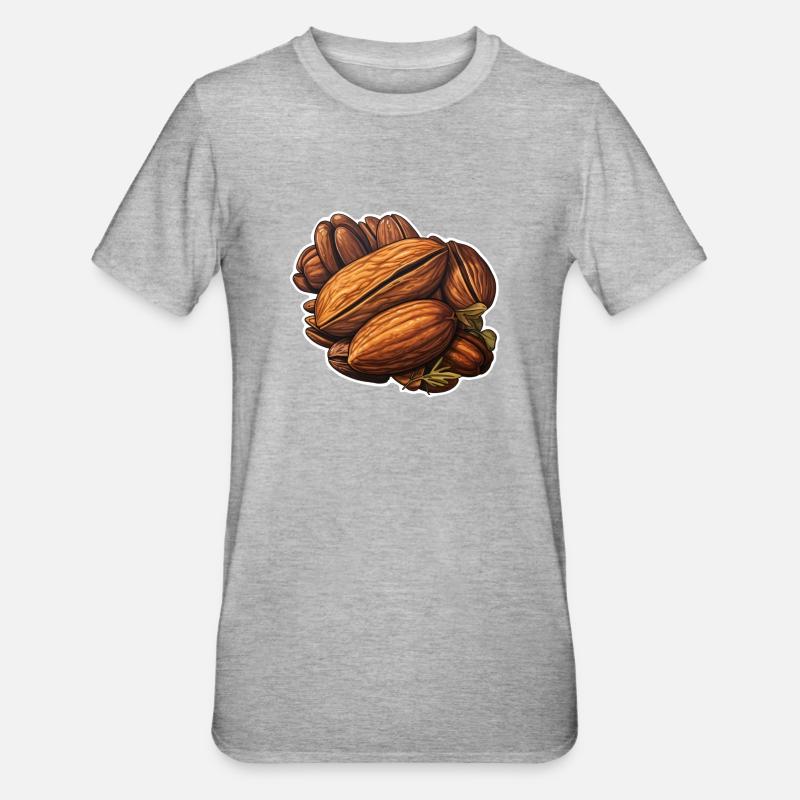 Pecannuss - Unisex Polycotton T-Shirt - Grau meliert
