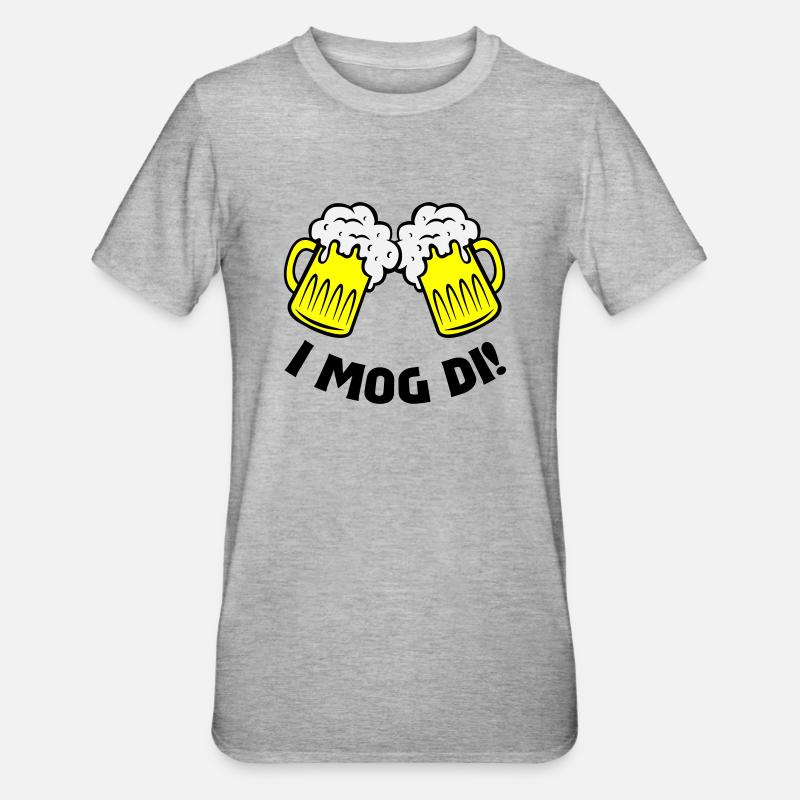 bière i mog di - T-shirt polycoton Unisexe - gris chiné