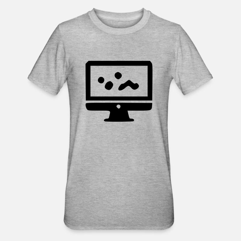 Monitor Screen - Unisex Polycotton T-Shirt - heather grey
