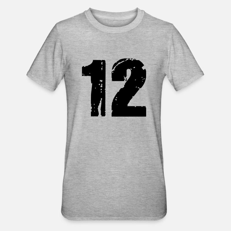 12 - T-shirt polycoton Unisexe - gris chiné