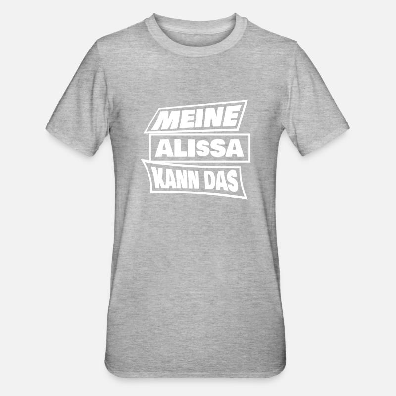 Gift for Alissa - Unisex Polycotton T-Shirt - heather grey