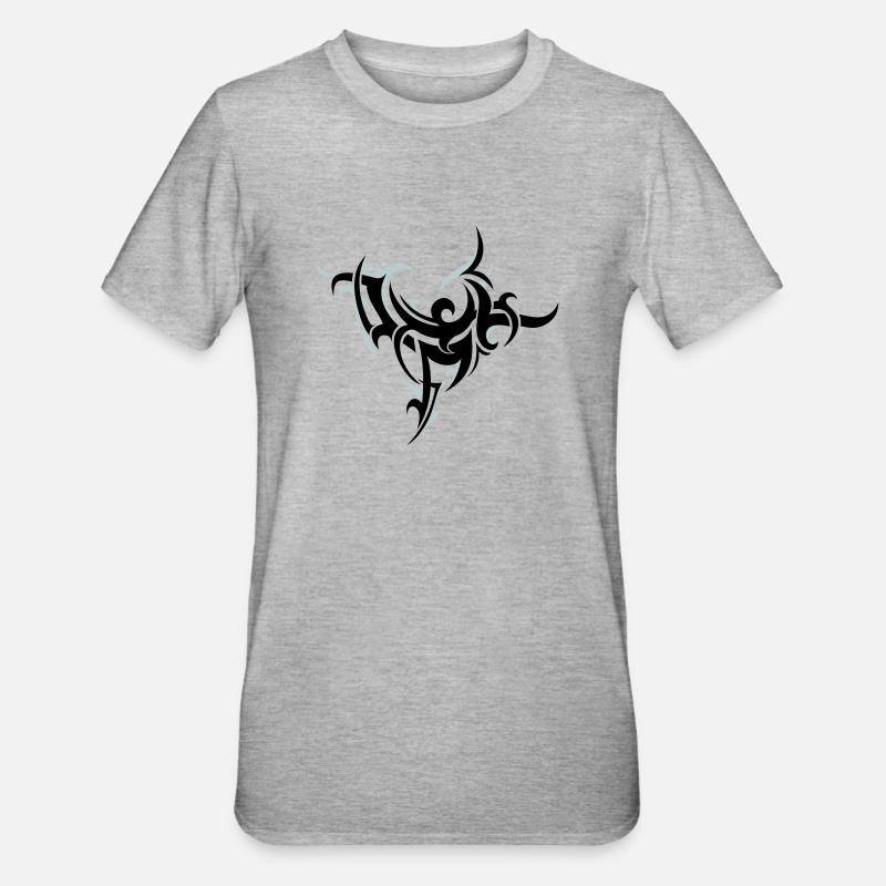 Tribal 2 - Unisex Polycotton T-Shirt - Grau meliert