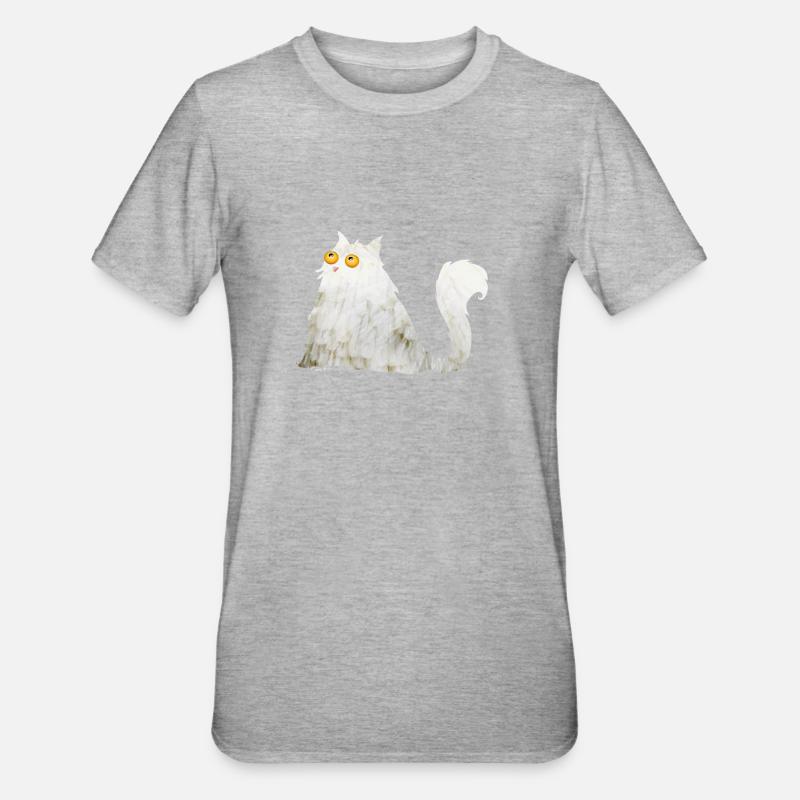 Chat patapouf - T-shirt polycoton Unisexe - gris chiné