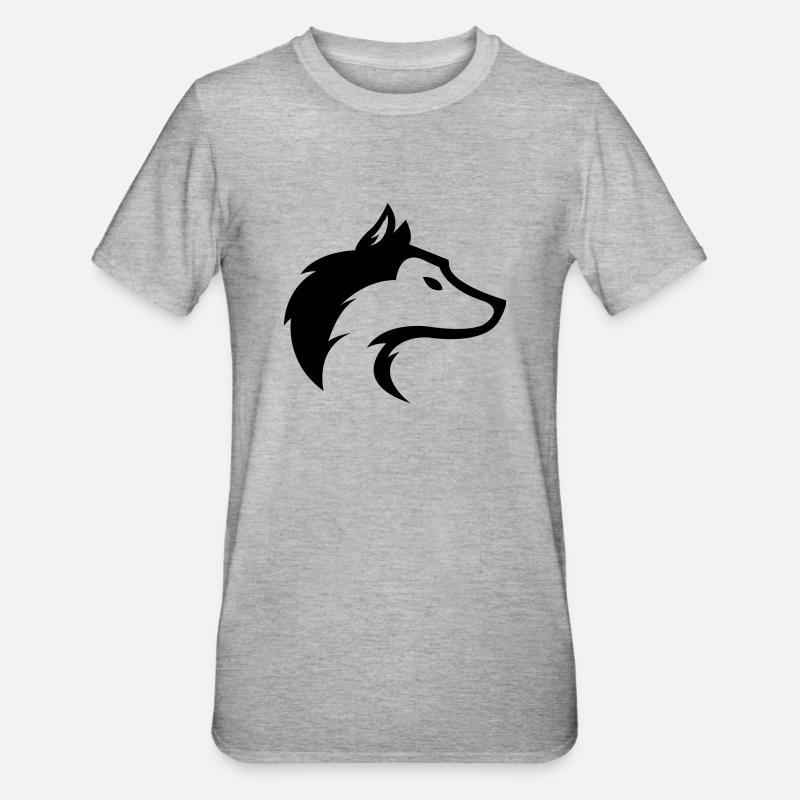 wolf_01 - T-shirt polycoton Unisexe - gris chiné