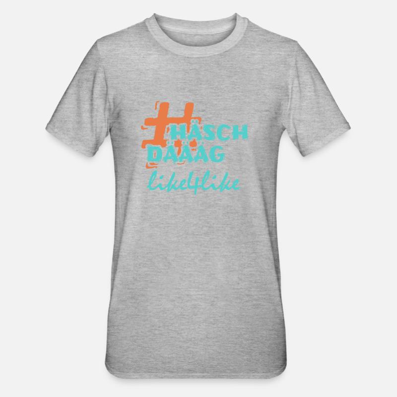 like4like - T-shirt polycoton Unisexe - gris chiné