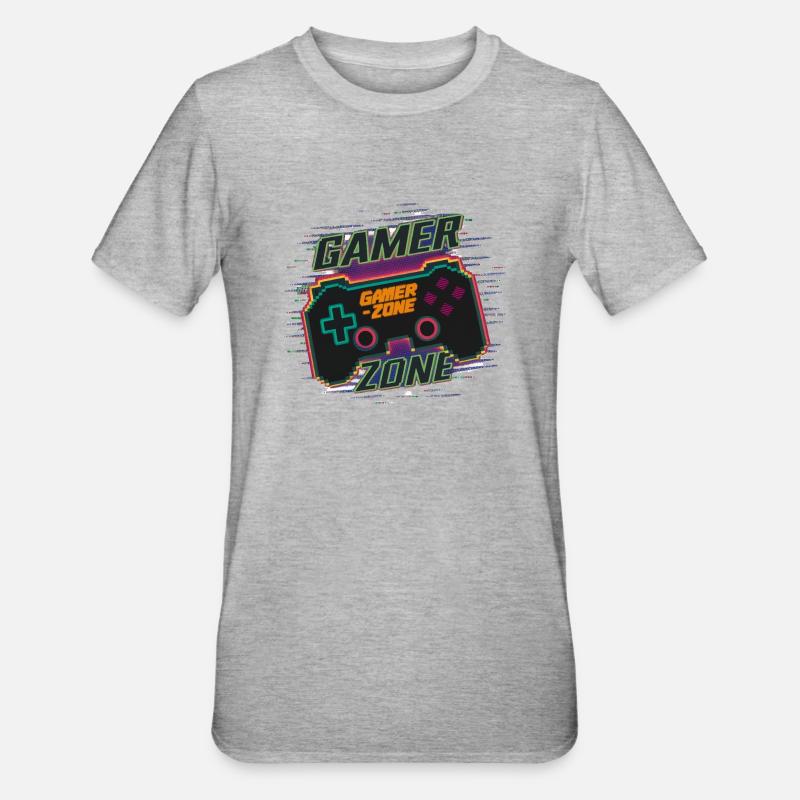 ZONE DE JEU - T-shirt polycoton Unisexe - gris chiné