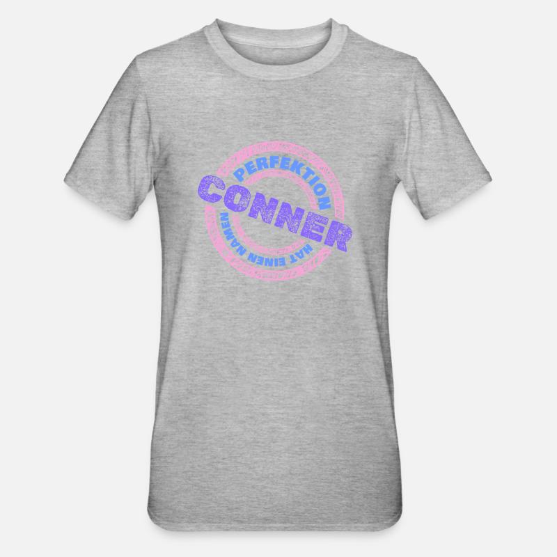 Conner als Conner - Unisex Polycotton T-Shirt - Grau meliert