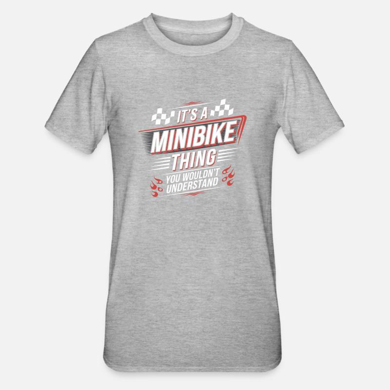 Small bikes, big fun - Unisex Polycotton T-Shirt - heather grey