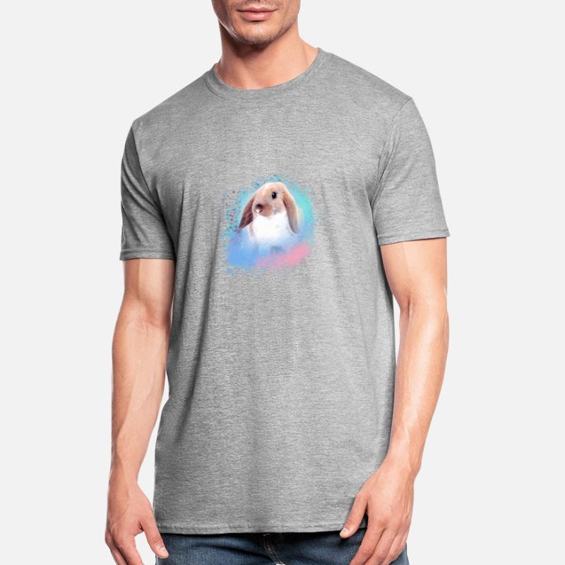 lapin, lapin, rose, graffiti, peinture, T-shirt polycoton Unisexe