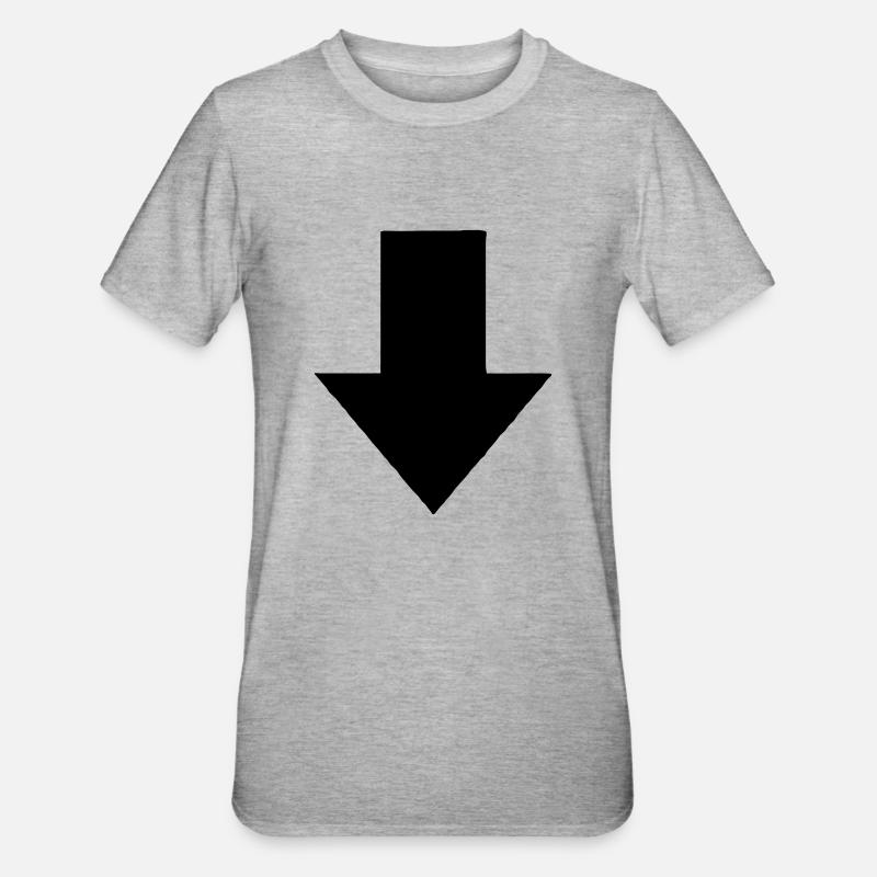 Pfeil - Unisex Polycotton T-Shirt - Grau meliert
