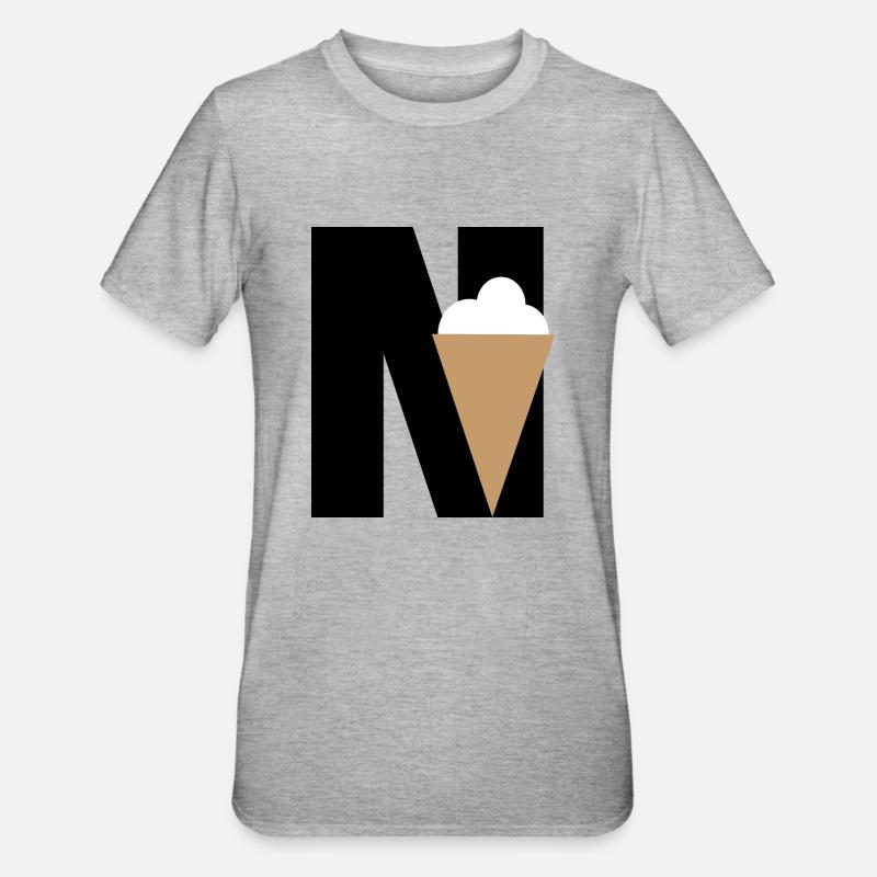 NICE. - Unisex Polycotton T-Shirt - Grau meliert