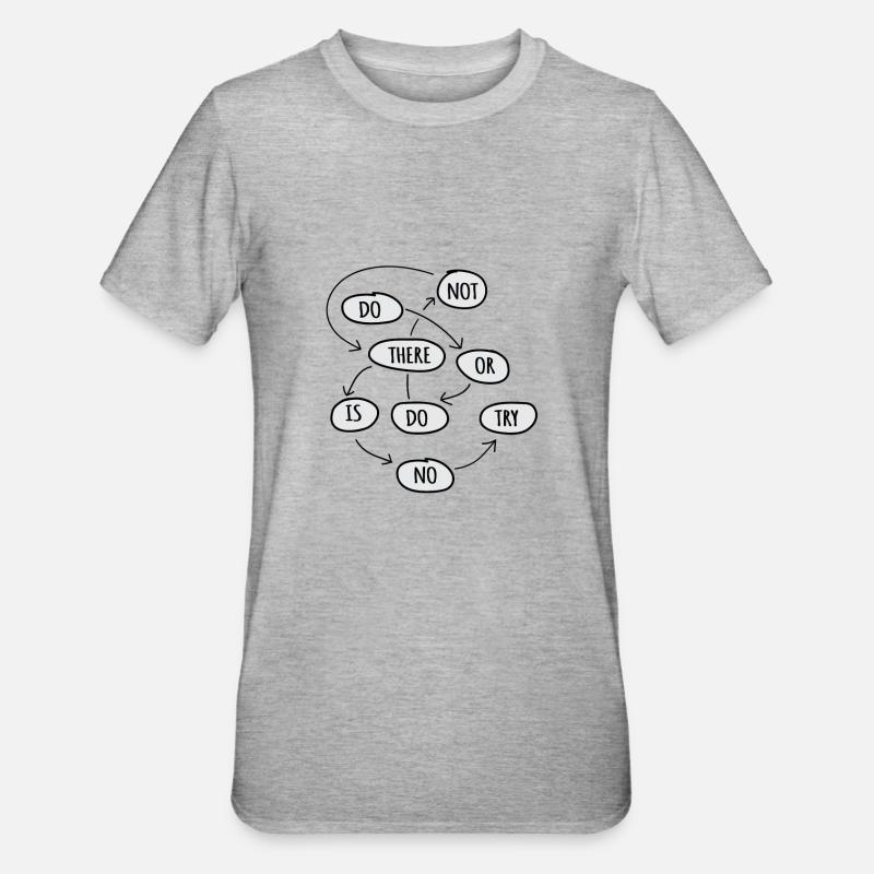 tun oder nicht tun - Unisex Polycotton T-Shirt - Grau meliert