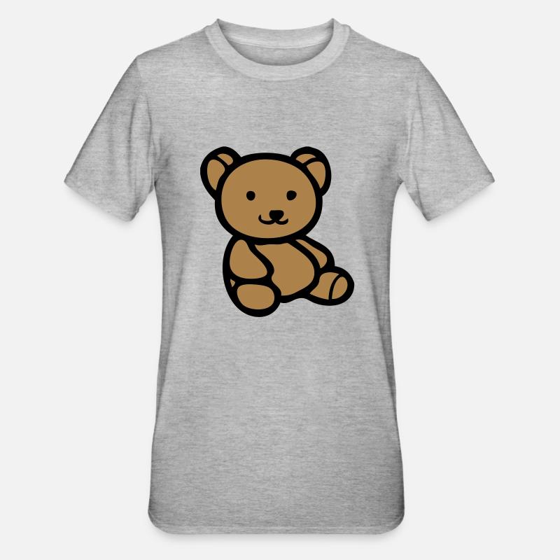 baer bar teddy teddybär - Unisex Polycotton T-Shirt - Grau meliert
