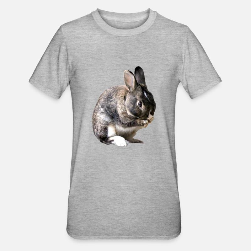 lapin - T-shirt polycoton Unisexe - gris chiné