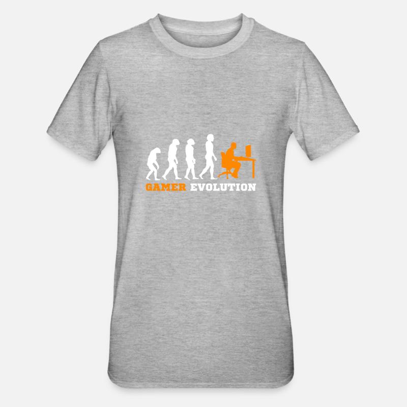 Evolution gamers - Unisex Polycotton T-Shirt - heather grey