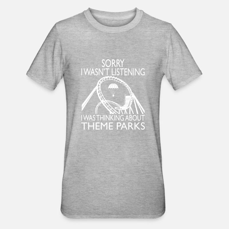 Rollercoaster Roller Coaster - Unisex Polycotton T-Shirt - heather grey