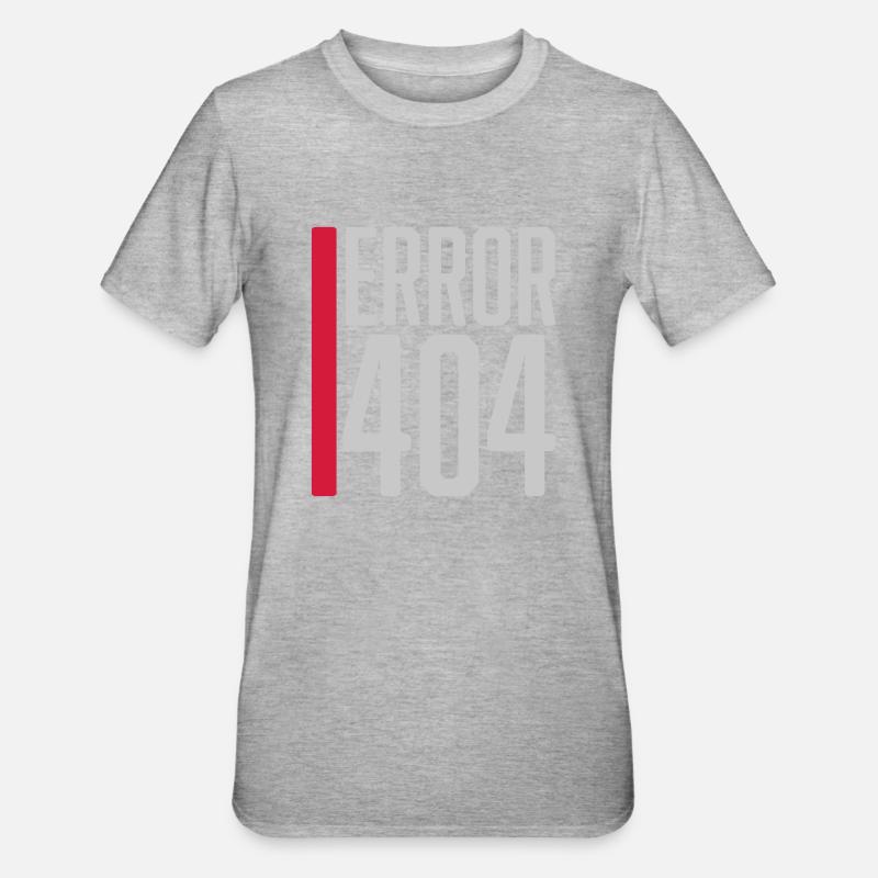 Erreur de code d’erreur 404 - T-shirt polycoton Unisexe - gris chiné