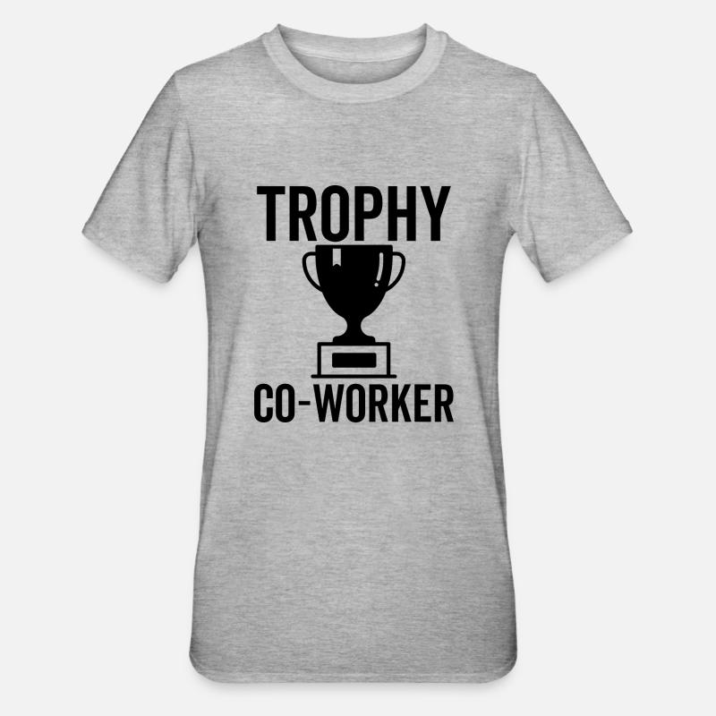 Trophy Mitarbeiter - Unisex Polycotton T-Shirt - Grau meliert