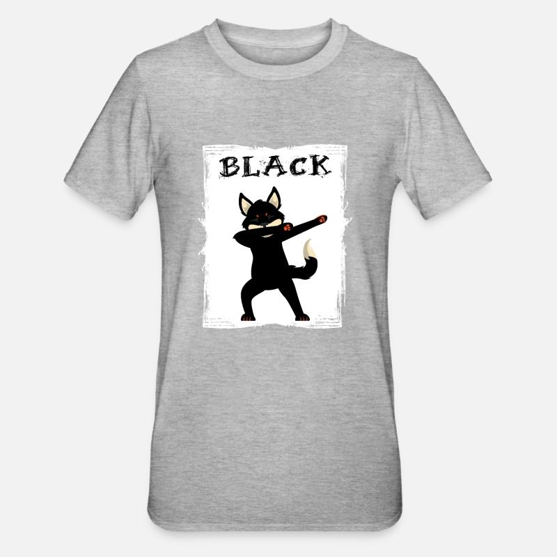 black fox tolerance equality black - Unisex Polycotton T-Shirt - heather grey