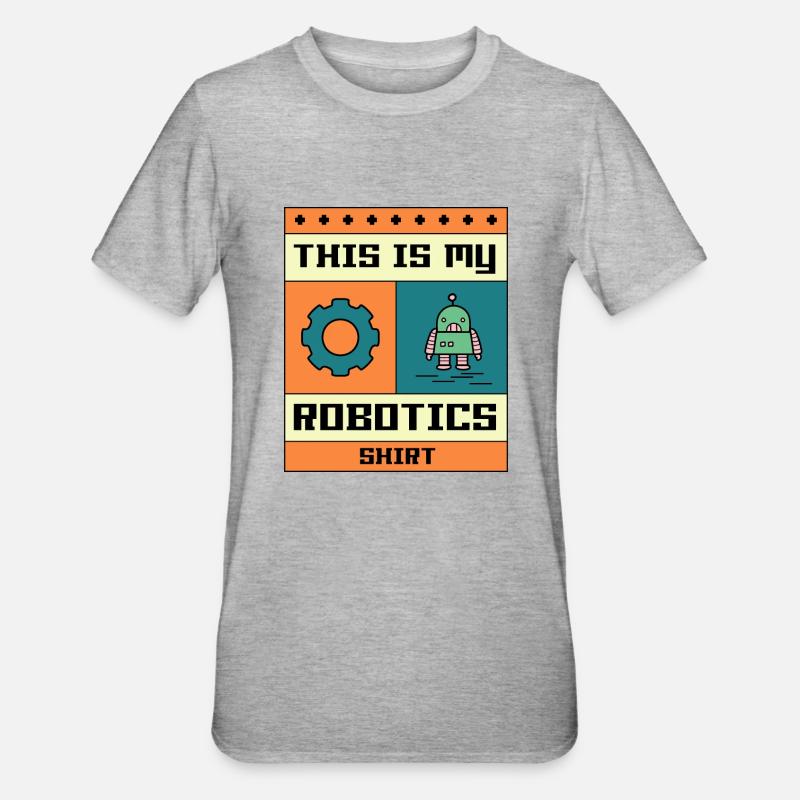 Robotics Engineer Mechanics Electro Student - Unisex Polycotton T-Shirt - heather grey