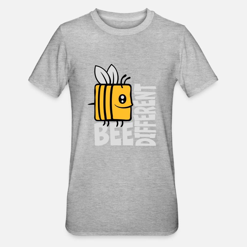 bee citation différente - T-shirt polycoton Unisexe - gris chiné