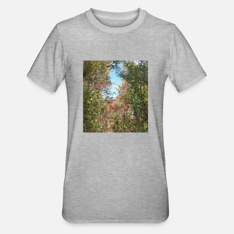 Herbstwald - Unisex Polycotton T-Shirt - Grau meliert