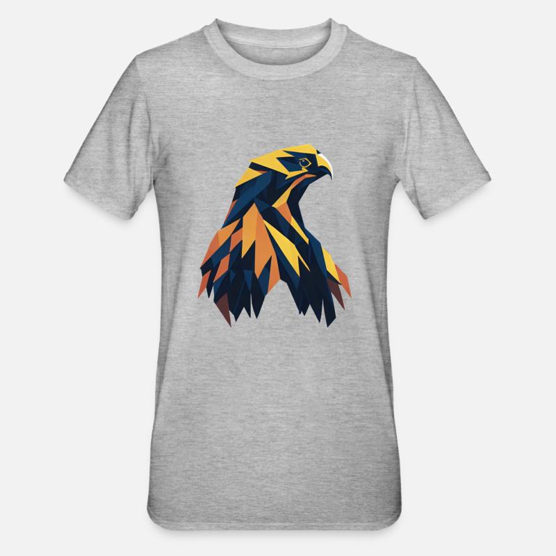 Abstract eagle - Unisex Polycotton T-Shirt - heather grey