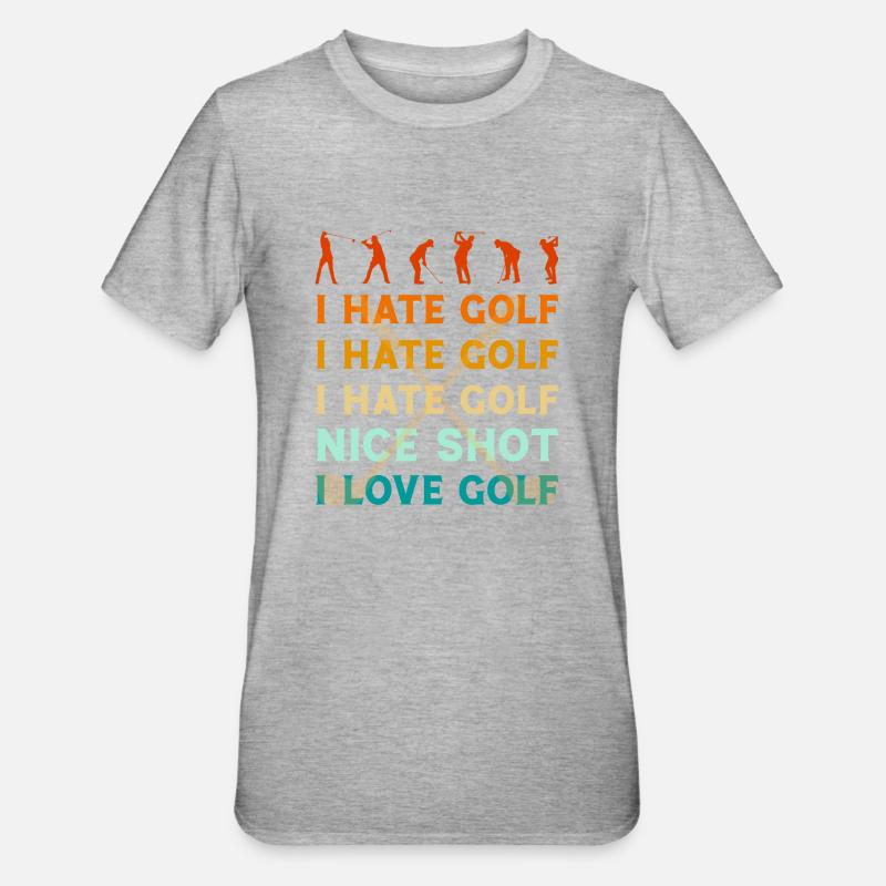 Golf Golfing - T-shirt polycoton Unisexe - gris chiné
