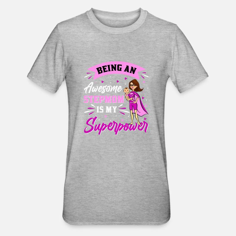 Stiefmutter - Unisex Polycotton T-Shirt - Grau meliert