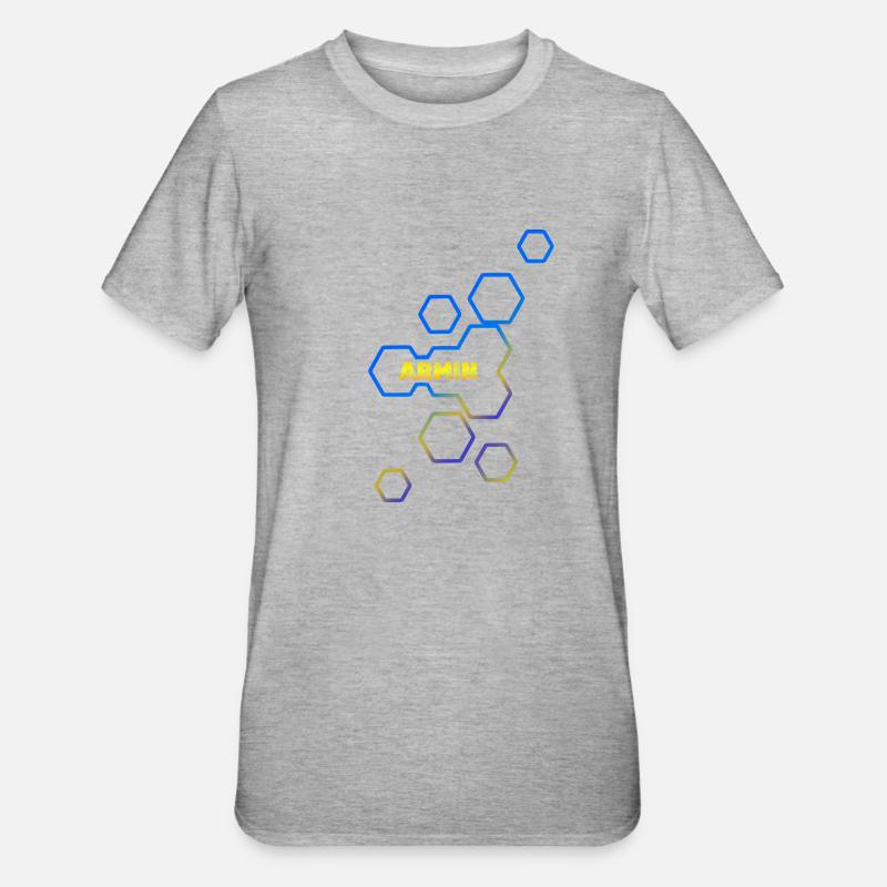 Geschenk ArMin - Unisex Polycotton T-Shirt - Grau meliert