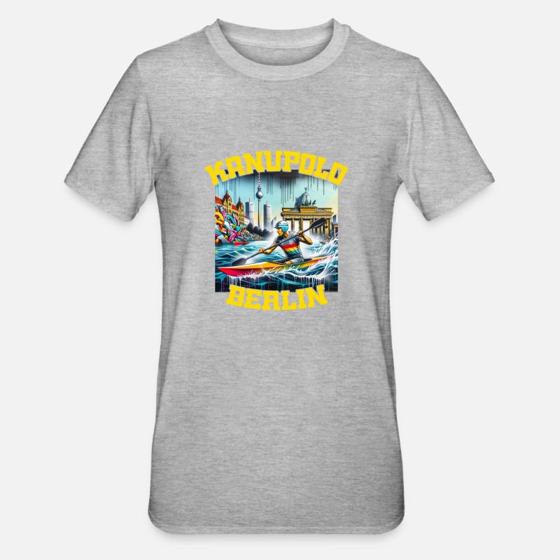 Canoe Polo Berlin Graffiti - Unisex Polycotton T-Shirt - heather grey
