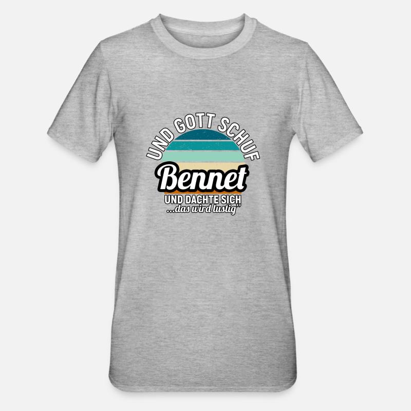 Bernd - Unisex Polycotton T-Shirt - Grau meliert
