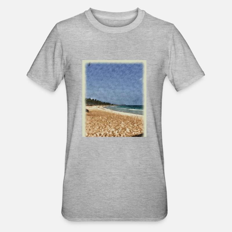 Meeresrauschen - Unisex Polycotton T-Shirt - Grau meliert