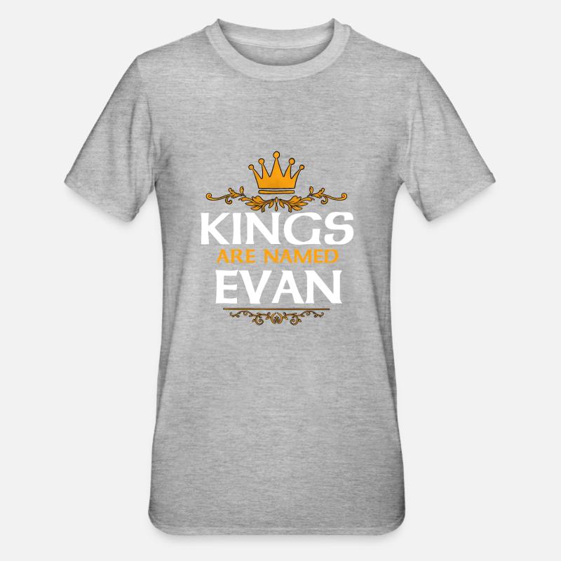 Evan - T-shirt polycoton Unisexe - gris chiné