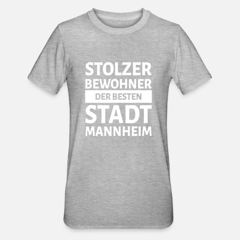 Mannheim Monnem Mannheimat - T-shirt polycoton Unisexe - gris chiné