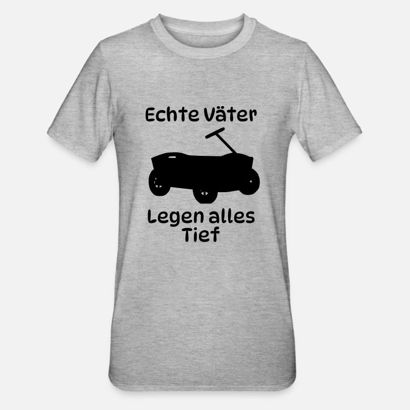 Echte Väter Tief - Unisex Polycotton T-Shirt - Grau meliert