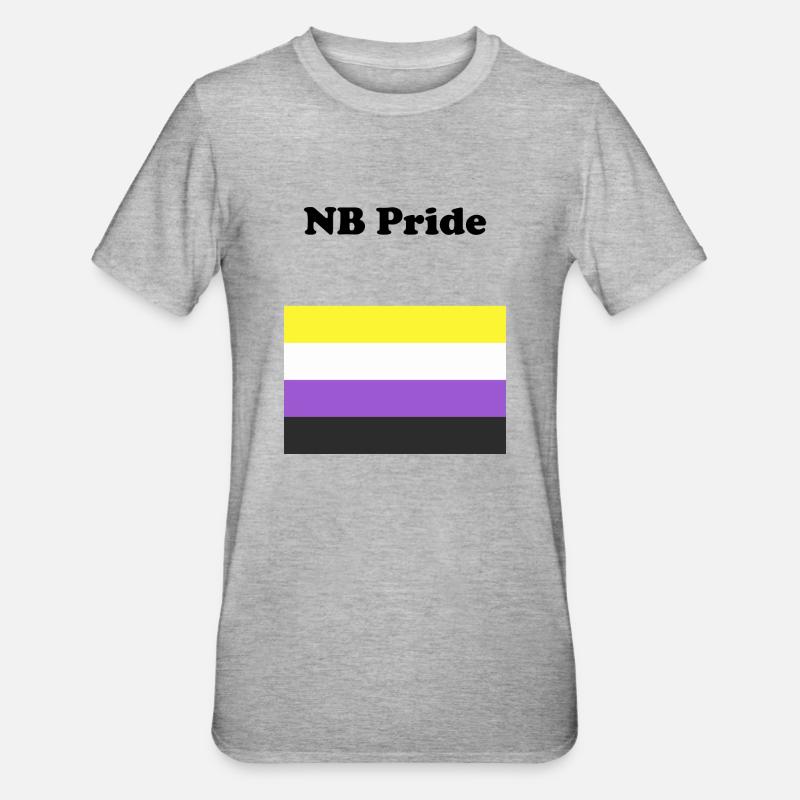 Non Binary NB Pride - Unisex Polycotton T-Shirt - heather grey