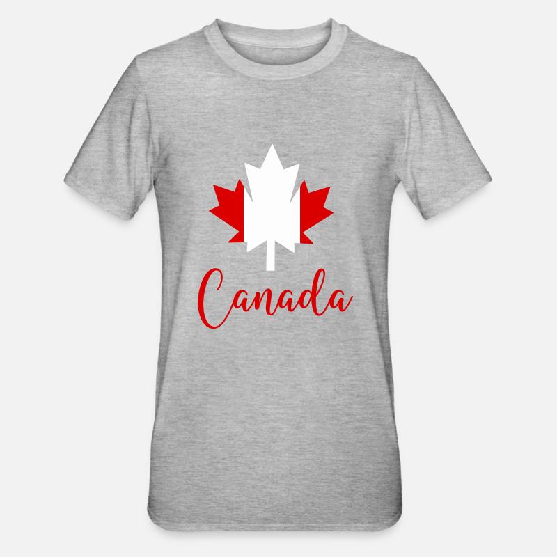 Canada Canada Maple Leaf - Unisex Polycotton T-Shirt - heather grey