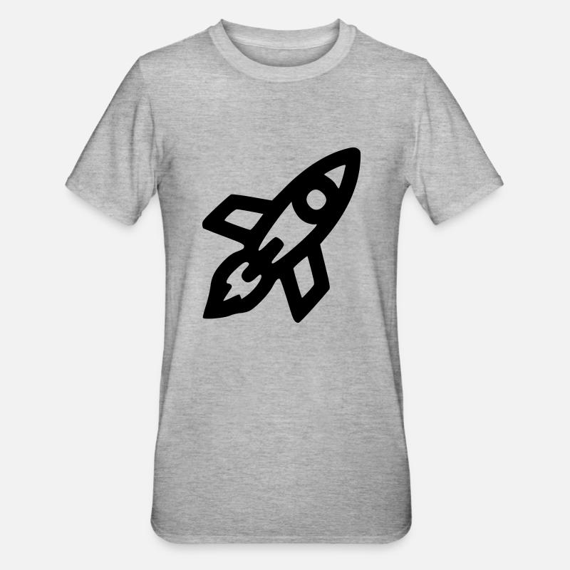 Fusée - T-shirt polycoton Unisexe - gris chiné