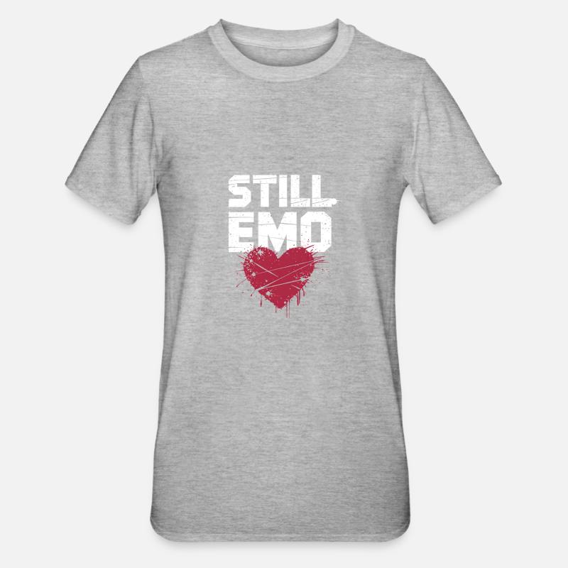 Still Emo! Emo Goth Alternative - Unisex Polycotton T-Shirt - Grau meliert