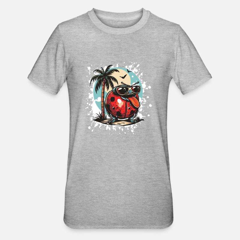 Vacances d’été Ladybug - T-shirt polycoton Unisexe - gris chiné