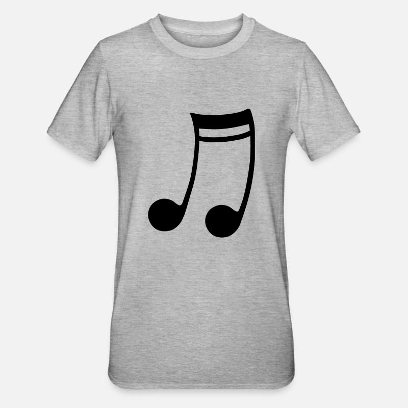 Note - Unisex Polycotton T-Shirt - Grau meliert