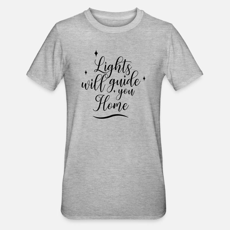 lights will guide you home - Unisex Polycotton T-Shirt - heather grey