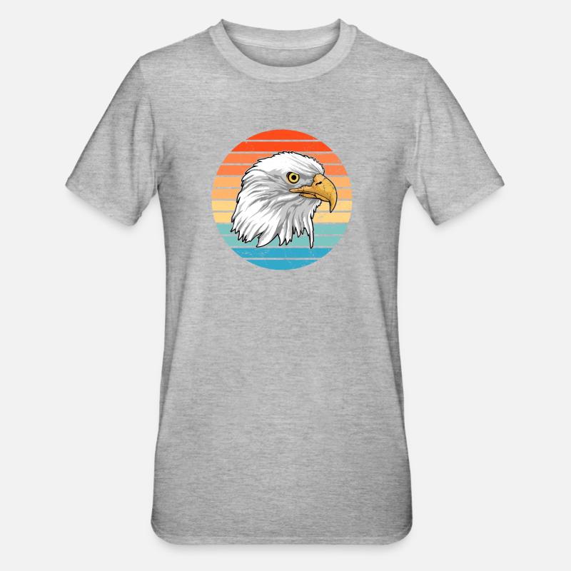 bald eagle - Unisex Polycotton T-Shirt - heather grey