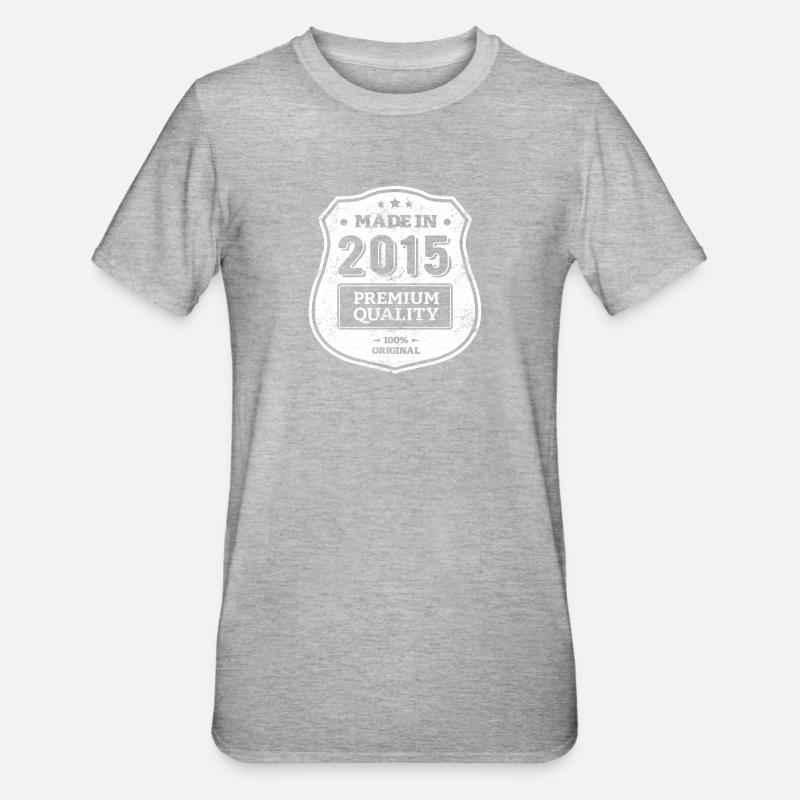 MADE IN 2015 - T-shirt polycoton Unisexe - gris chiné
