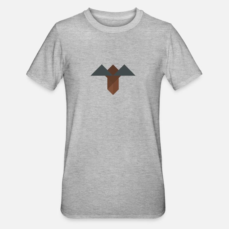 Spitzhacke - Tangram - Unisex Polycotton T-Shirt - Grau meliert