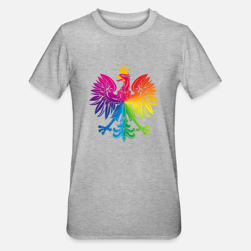 Rainbow eagle 2 - Unisex Polycotton T-Shirt - heather grey