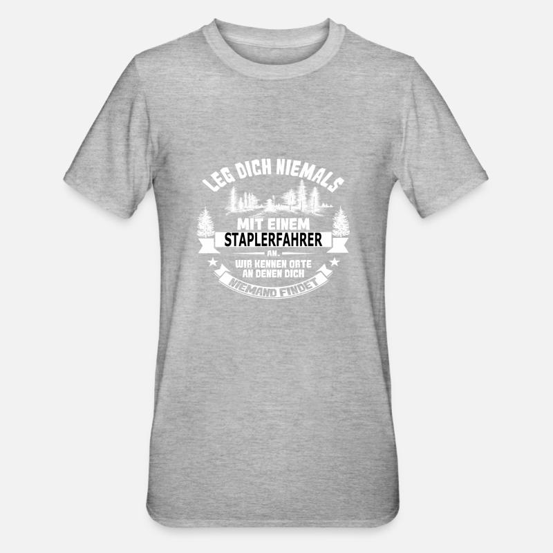 staplerfahrer - Unisex Polycotton T-Shirt - Grau meliert