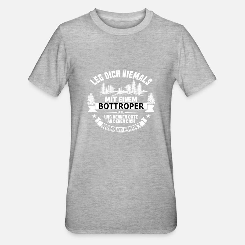 bottroper - Unisex Polycotton T-Shirt - Grau meliert