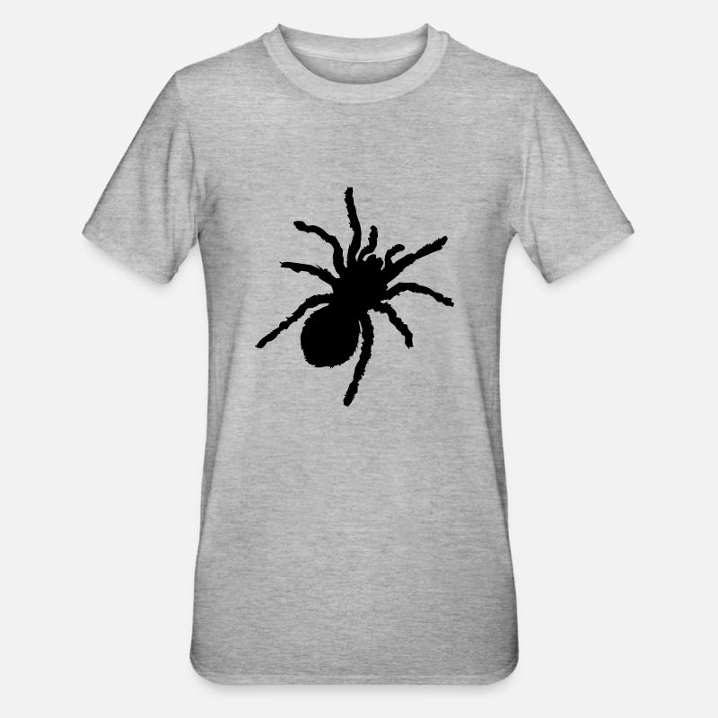 silhouette de spinne - T-shirt polycoton Unisexe - gris chiné